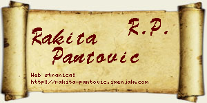 Rakita Pantović vizit kartica